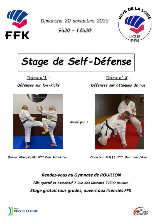 Stage de Ligue Tai-jitsu à Rouillon