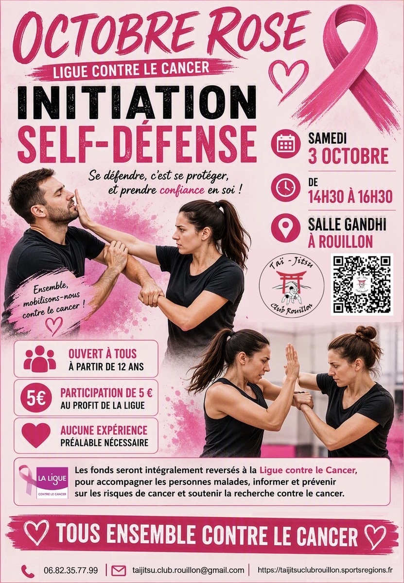 stage de self-défense dans le cadre d’Octobre Rose