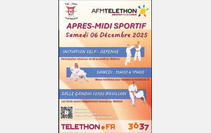 stage self-defense/initiations au profit du Téléthon 